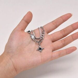Silver Chain Bracelet with Star Charm
